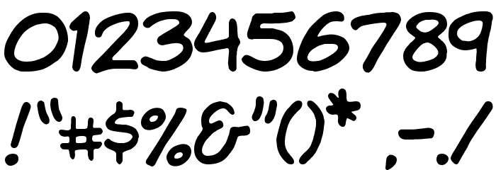VTCKomixationHand Font OTHER CHARS