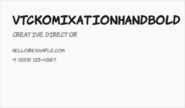 VTCKomixationHandBold Business Card