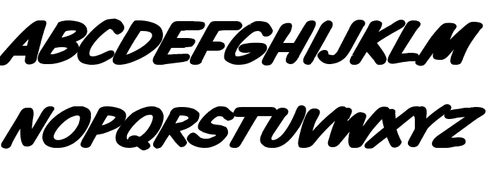 VTCKomixationSCBoldItalic Font LOWERCASE