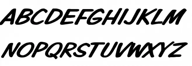 VTCKomixationSCItalic Шрифта ВЕРХНИЙ