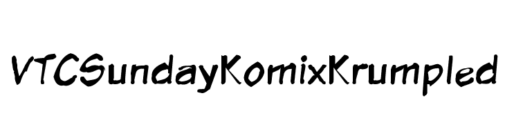 VTCSundayKomixKrumpled  Free Fonts Download