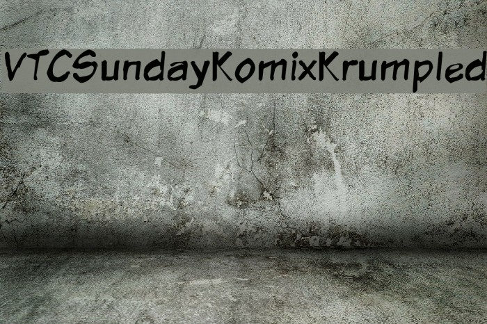 VTCSundayKomixKrumpled Schriftart examples