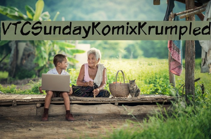 VTCSundayKomixKrumpled Schriftart examples