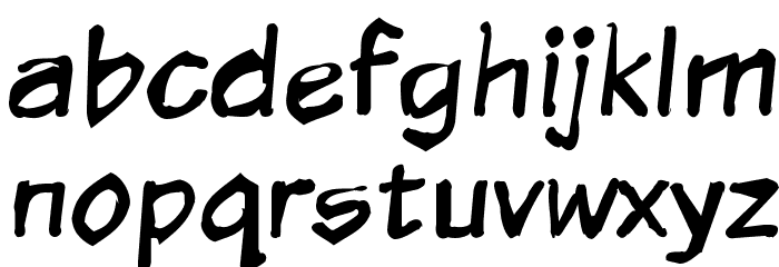 VTCSundayKomixKrumpled Font LOWERCASE