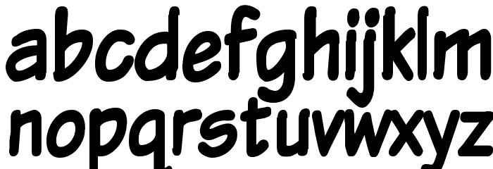 VTCSundayKomixTall Font LOWERCASE