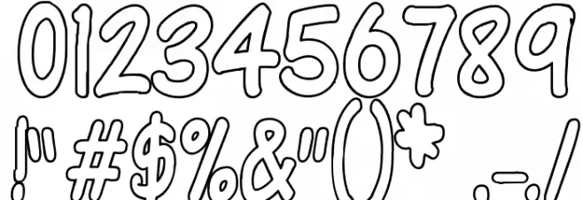 VTCSundayKomixTallOutline フォント その他の文字