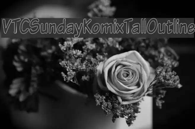 VTCSundayKomixTallOutline Font examples