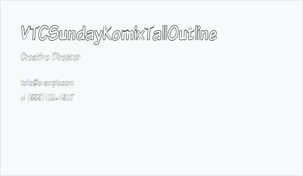 VTCSundayKomixTallOutline Business Card