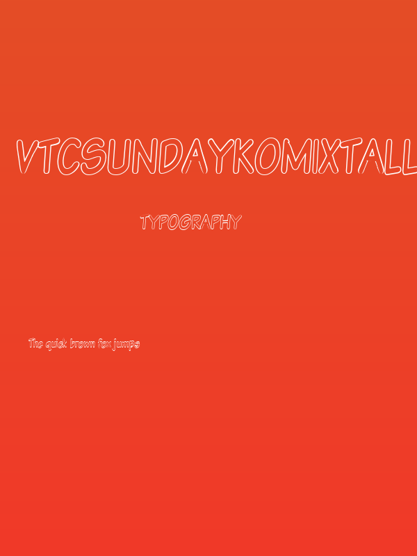 VTCSundayKomixTallOutline Poster