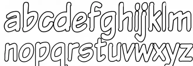 VTCSundayKomixTallOutline フォント 小文字