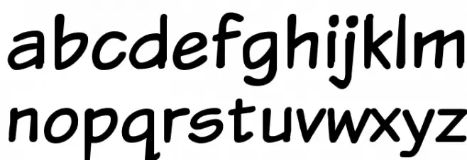 VTCSundaykomix Schriftart Kleinbuchstaben