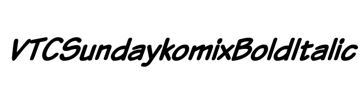 VTCSundaykomixBoldItalic Font