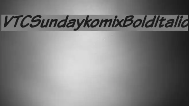 VTCSundaykomixBoldItalic Font examples