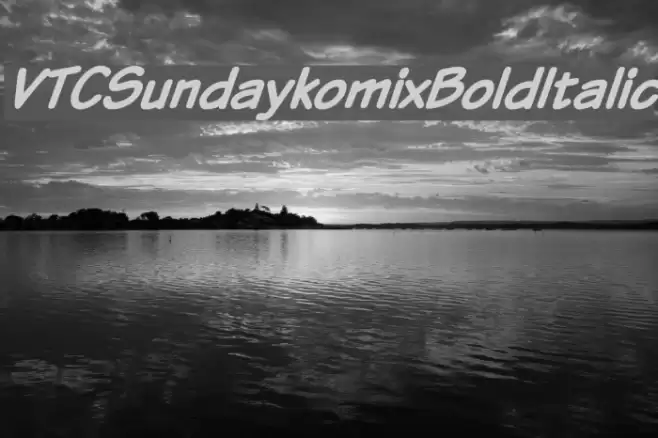 VTCSundaykomixBoldItalic Font examples