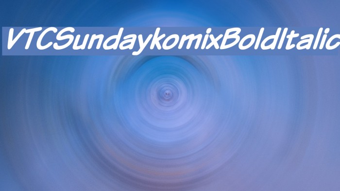 VTCSundaykomixBoldItalic フォント examples