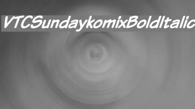 VTCSundaykomixBoldItalic  examples