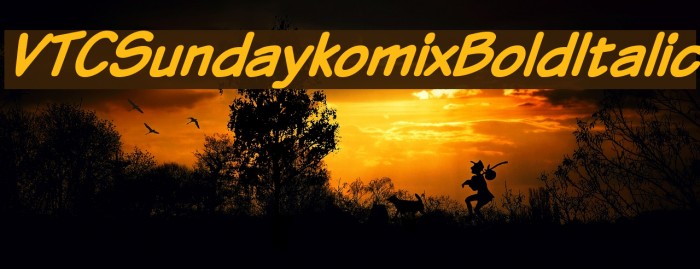VTCSundaykomixBoldItalic フォント examples