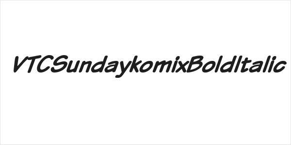 VTCSundaykomixBoldItalic Logo