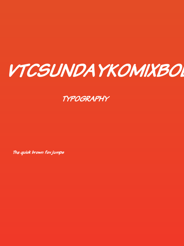 VTCSundaykomixBoldItalic Poster