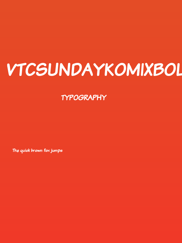 VTCSundaykomixBold Poster