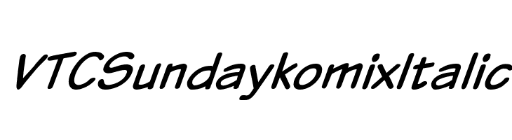 VTCSundaykomixItalic Font