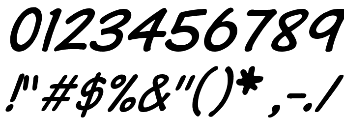 VTCSundaykomixItalic Font OTHER CHARS