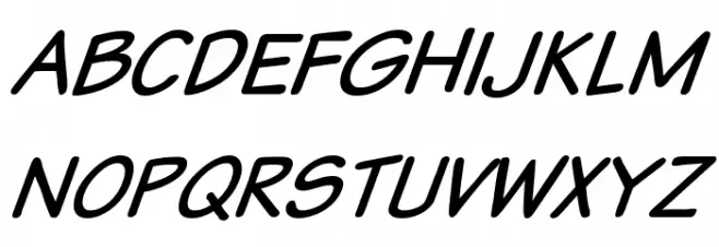 VTCSundaykomixItalic 字体 大写