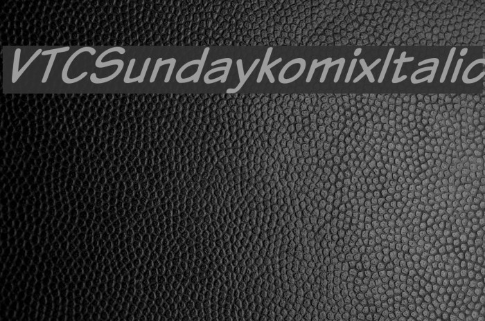 VTCSundaykomixItalic Font examples