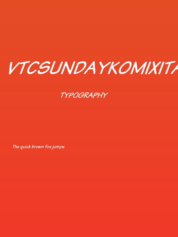 VTCSundaykomixItalic Poster