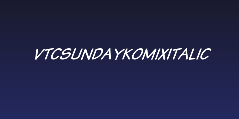 VTCSundaykomixItalic Social Header