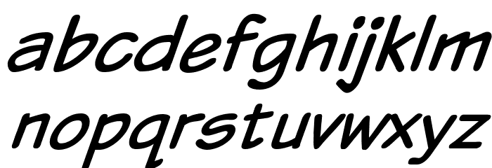 VTCSundaykomixItalic Font LOWERCASE