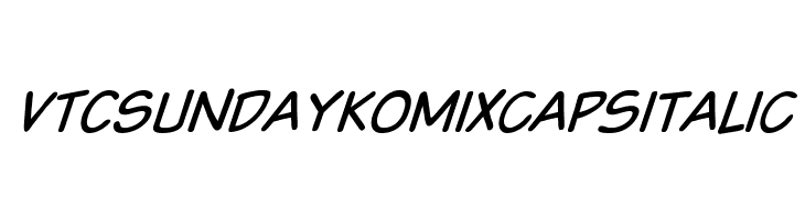 VTCSundaykomixcapsItalic Font