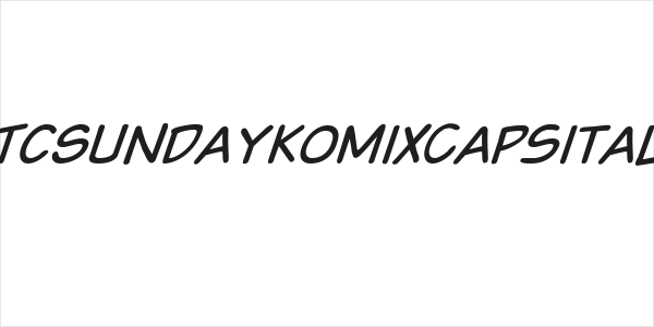 VTCSundaykomixcapsItalic Logo