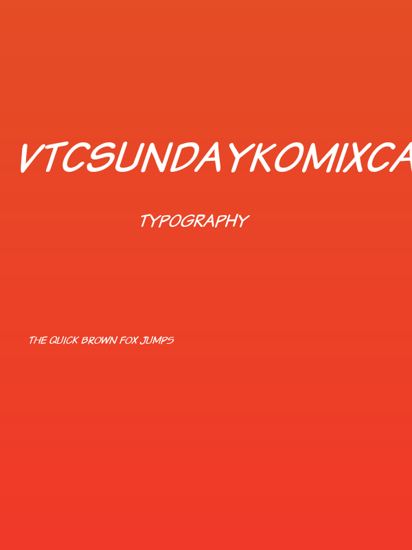 VTCSundaykomixcapsItalic Poster