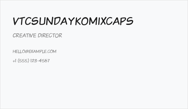 VTCSundaykomixcaps Business Card
