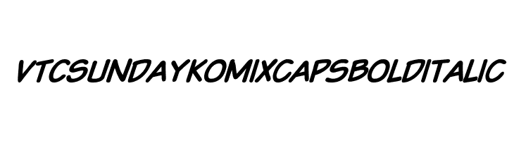 VTCSundaykomixcapsboldItalic Font