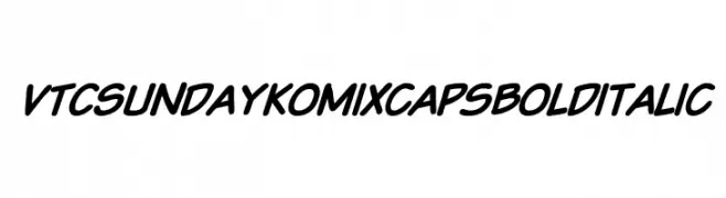 VTCSundaykomixcapsboldItalic 