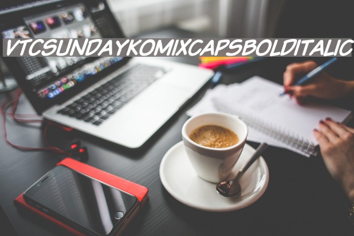 VTCSundaykomixcapsboldItalic Font examples