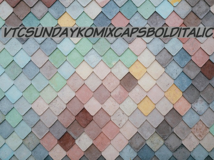 VTCSundaykomixcapsboldItalic Font examples