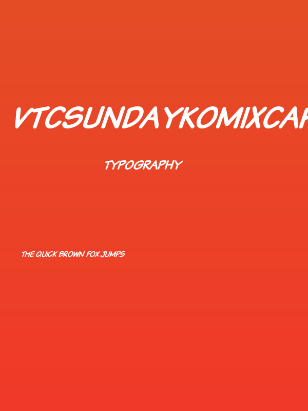 VTCSundaykomixcapsboldItalic Poster
