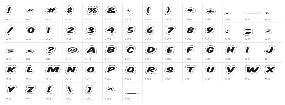 VTCSuperMarketSaleDisplayWired Character Map