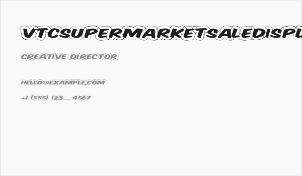 VTCSuperMarketSaleDisplayWired Business Card