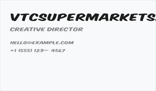 VTCSuperMarketSaleDisplay Business Card