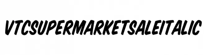 VTCSuperMarketSaleItalic  नि: शुल्क फ़ॉन्ट्स डाउनलोड