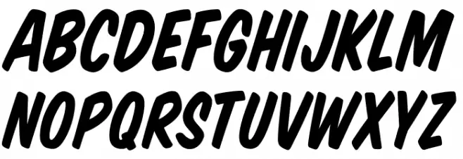 VTCSuperMarketSaleItalic Font Litere mari