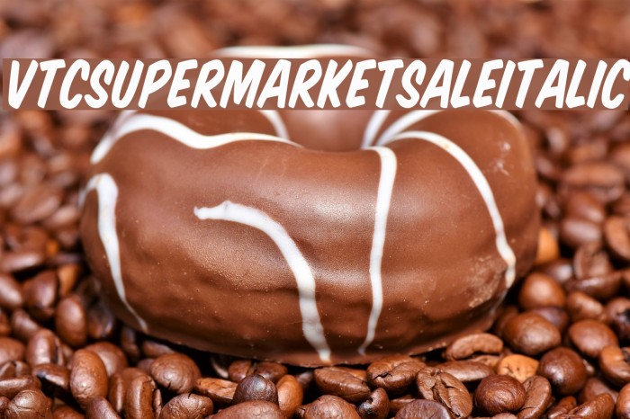 VTCSuperMarketSaleItalic Font examples