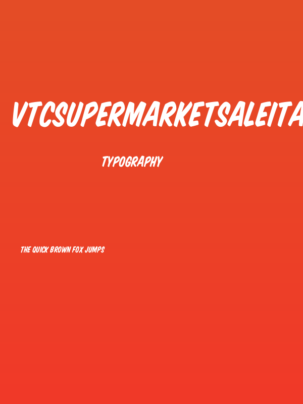 VTCSuperMarketSaleItalic Poster