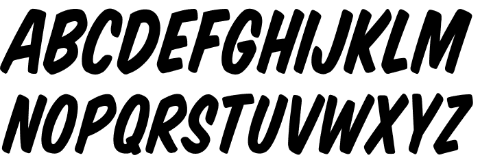 VTCSuperMarketSaleItalic Font LOWERCASE