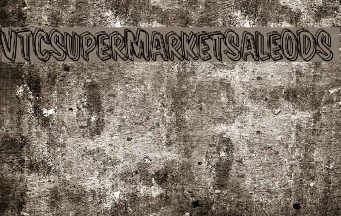 VTCSuperMarketSaleODS Font examples
