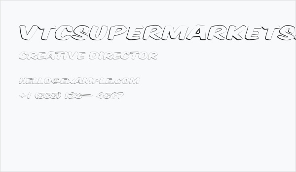 VTCSuperMarketSaleOpenDisplay Business Card